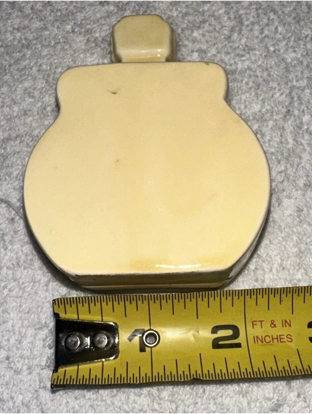 Vintage Grand Ole Opry Souvenir Ceramic Gold Guitar Shaped Toothpick Holder EUC
